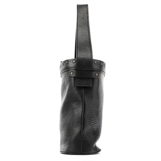 Fall 2002 Black Leather Hinged Frame Bucket Bag