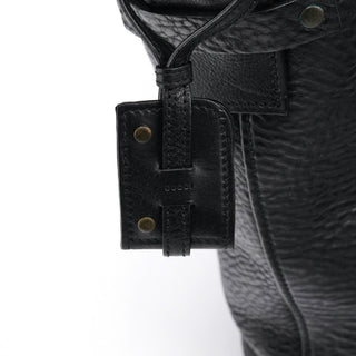Fall 2002 Black Leather Hinged Frame Bucket Bag
