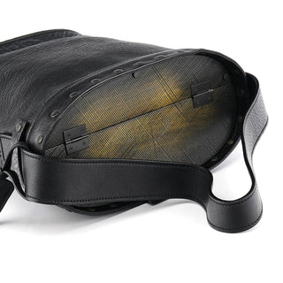 Fall 2002 Black Leather Hinged Frame Bucket Bag