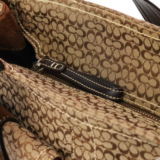 6427 Beige Brown Signature Soho Tote Bag