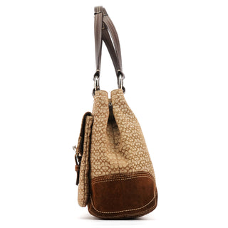 6427 Beige Brown Signature Soho Tote Bag