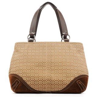 6427 Beige Brown Signature Soho Tote Bag