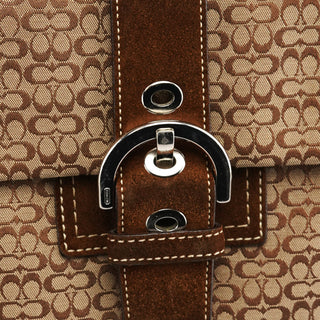 6427 Beige Brown Signature Soho Tote Bag