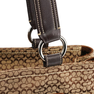 6427 Beige Brown Signature Soho Tote Bag