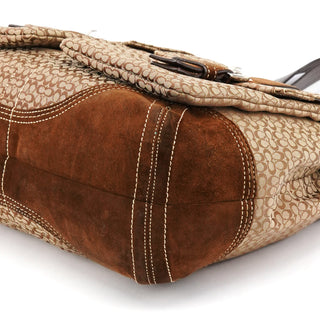 6427 Beige Brown Signature Soho Tote Bag