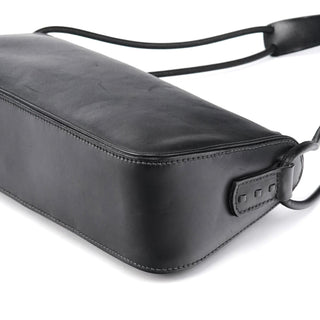 106383 Black Leather Hobo Shoulder Bag