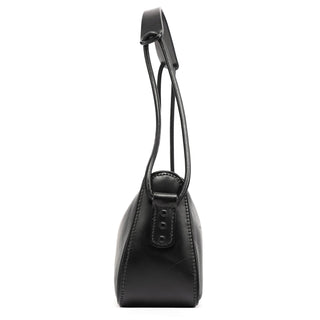 106383 Black Leather Hobo Shoulder Bag