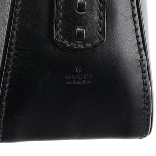 106383 Black Leather Hobo Shoulder Bag