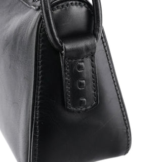 106383 Black Leather Hobo Shoulder Bag