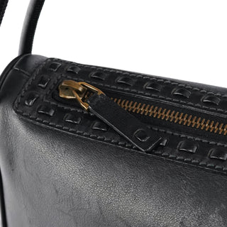 106383 Black Leather Hobo Shoulder Bag