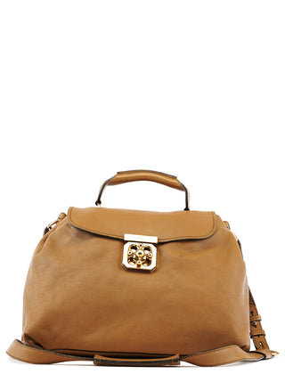 Light Brown Leather Elsie 2-Way Bag