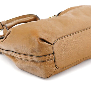 Light Brown Leather Elsie 2-Way Bag