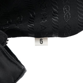 Black Tessuto Nylon Metal Hoop Handle Bag