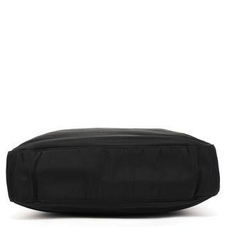 Black Tessuto Nylon Metal Hoop Handle Bag