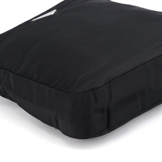 Black Tessuto Nylon Metal Hoop Handle Bag