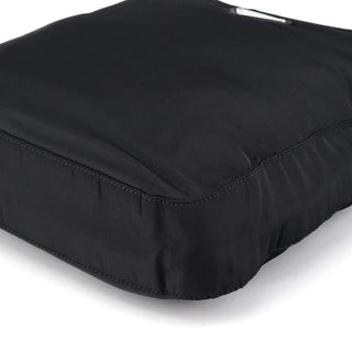 Black Tessuto Nylon Metal Hoop Handle Bag
