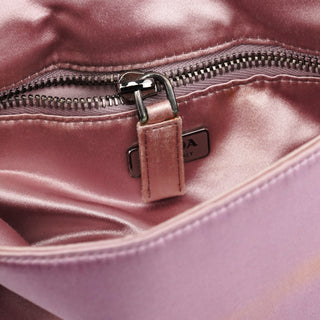 BR2765 Pink Satin Crystal Buckle Mini Bag