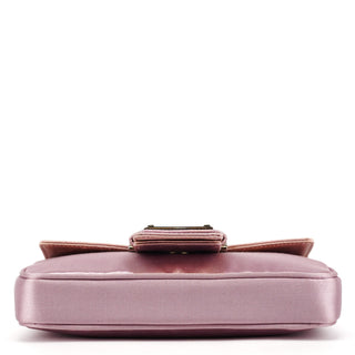 BR2765 Pink Satin Crystal Buckle Mini Bag