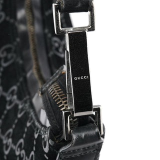 000 0602 Black GG Suede Shoulder Bag