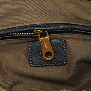 Black Leather Marcie Shoulder Bag