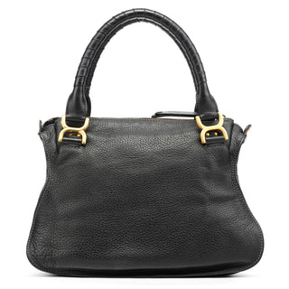 Black Leather Marcie Shoulder Bag