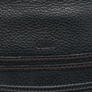 Black Leather Marcie Shoulder Bag