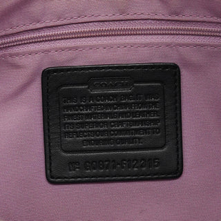 Grey Black Signature Canvas Patchwork Shoulder Bag
