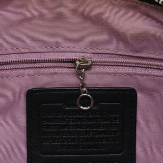 Grey Black Signature Canvas Patchwork Shoulder Bag