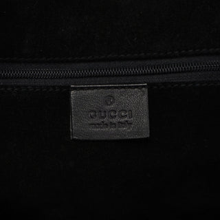 Gucci Black Suede GG tote