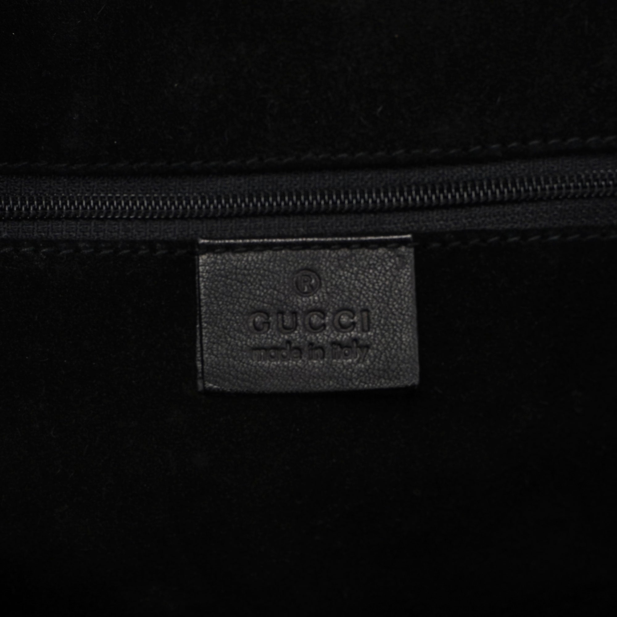 Gucci Black Suede GG tote