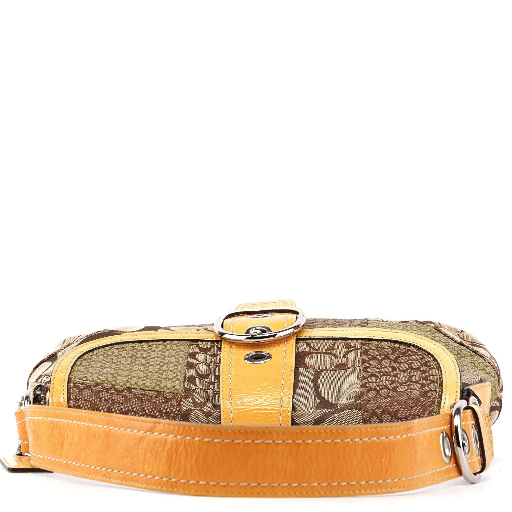 F12316 Beige Signature C Patchwork Soho Bag