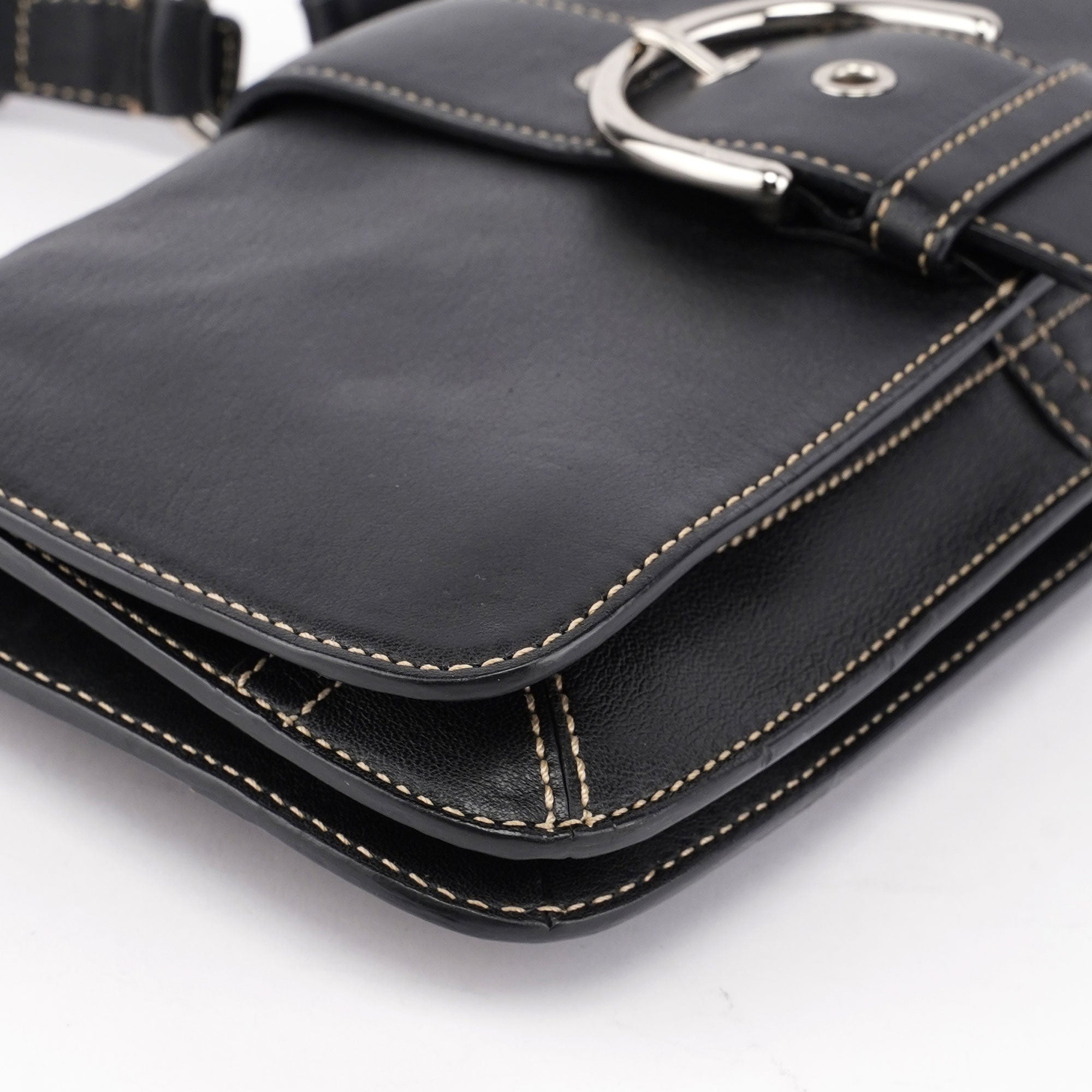 9739 Black Leather Soho Shoulder Bag