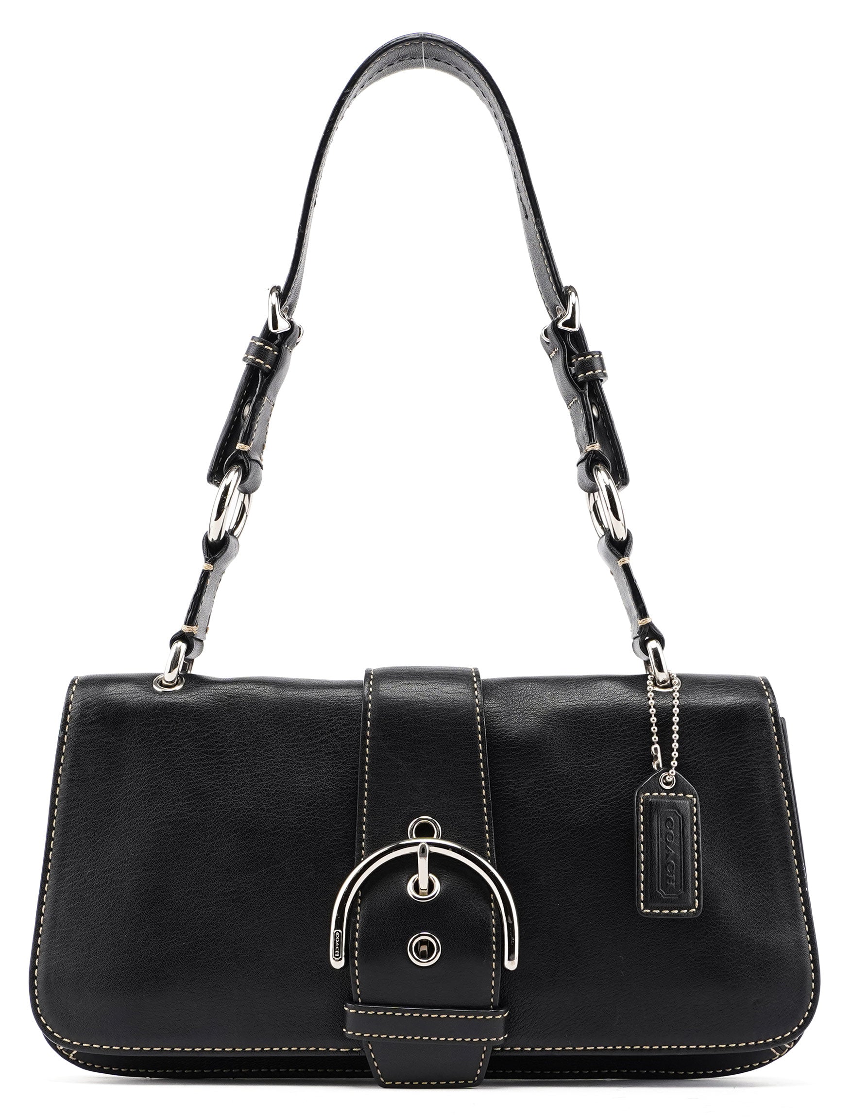 9739 Black Leather Soho Shoulder Bag