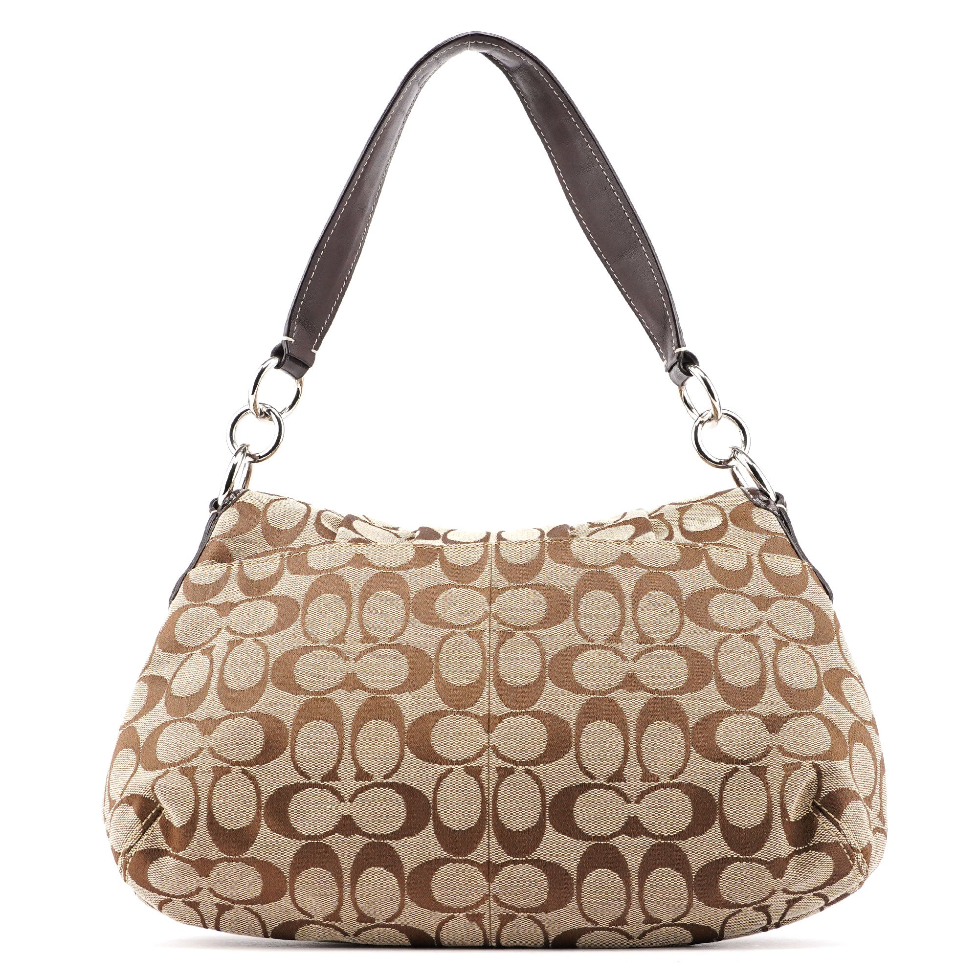 Beige Signature C Soho Shoulder Bag