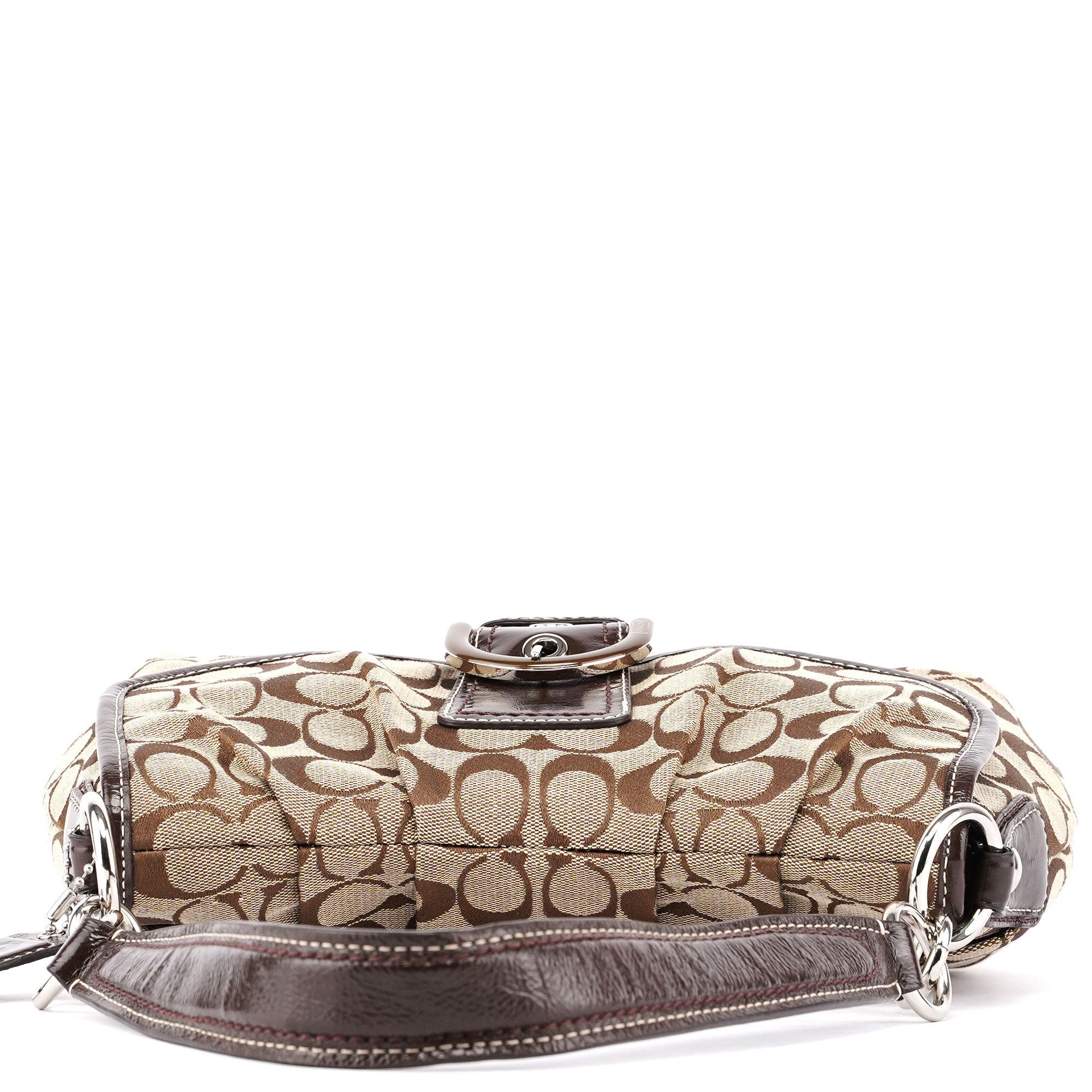 Beige Signature C Soho Shoulder Bag