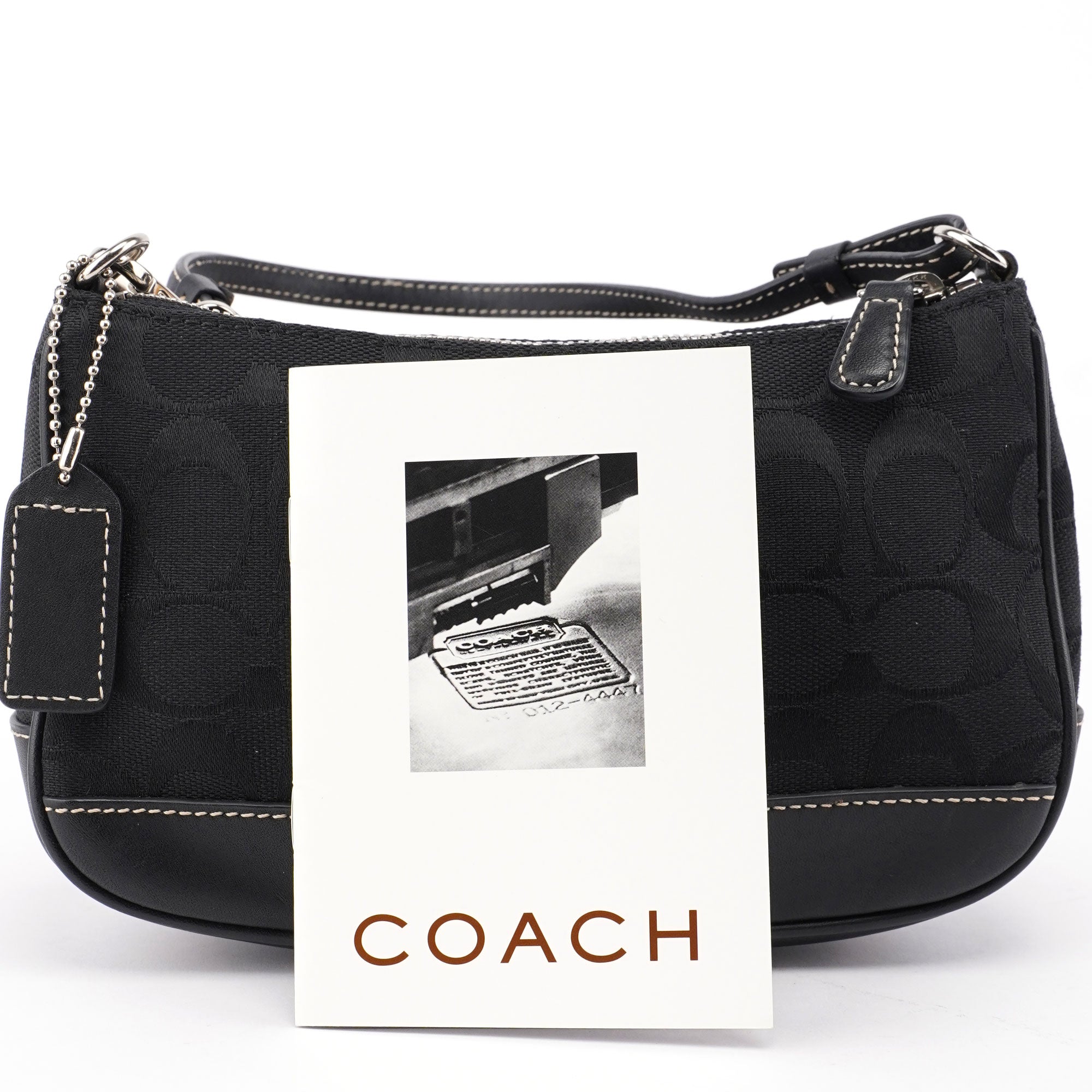 6094 Black Signature C Demi Shoulder Bag