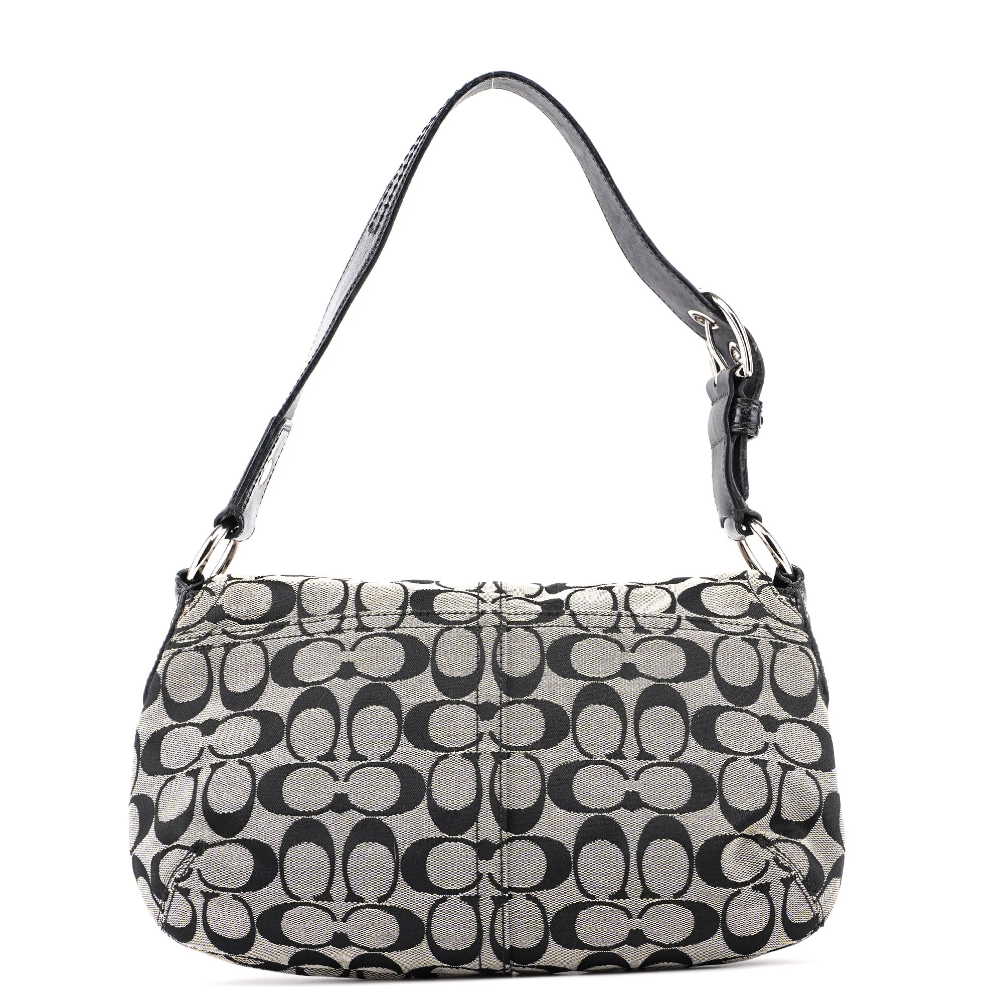 Grey Signature C Soho Shoulder Bag