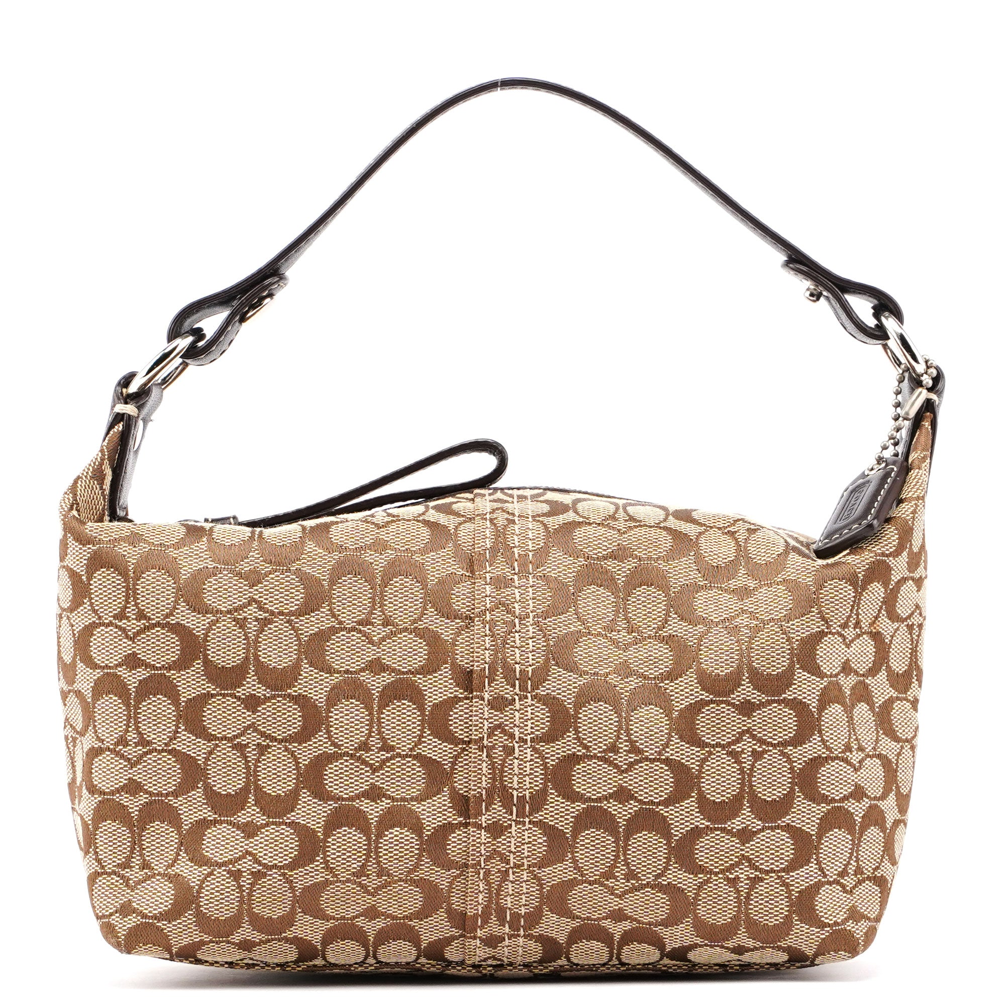 Beige Signature C Mini Hobo Bag