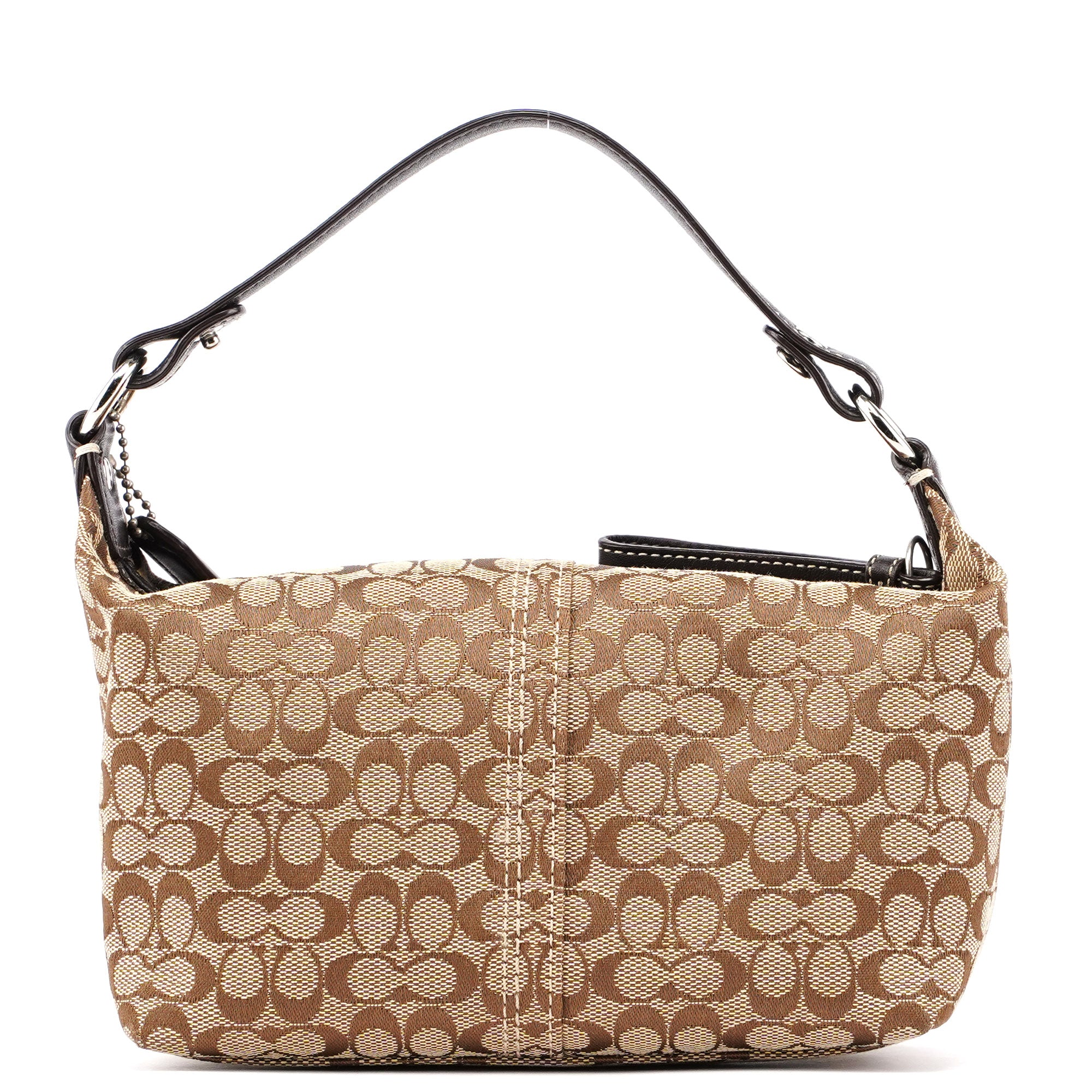 Beige Signature C Mini Hobo Bag