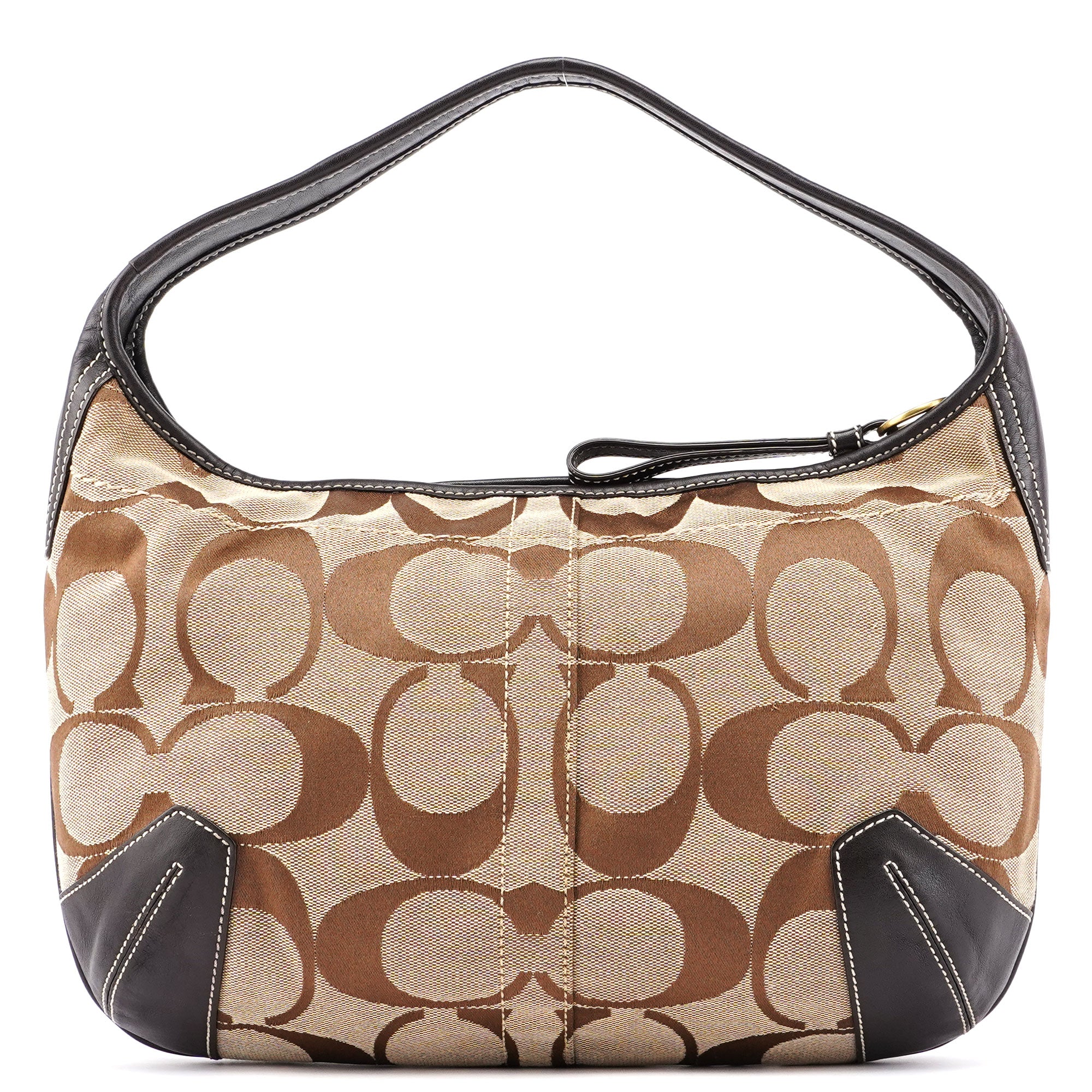 10764 Beige Signature C Ergo Shoulder Bag