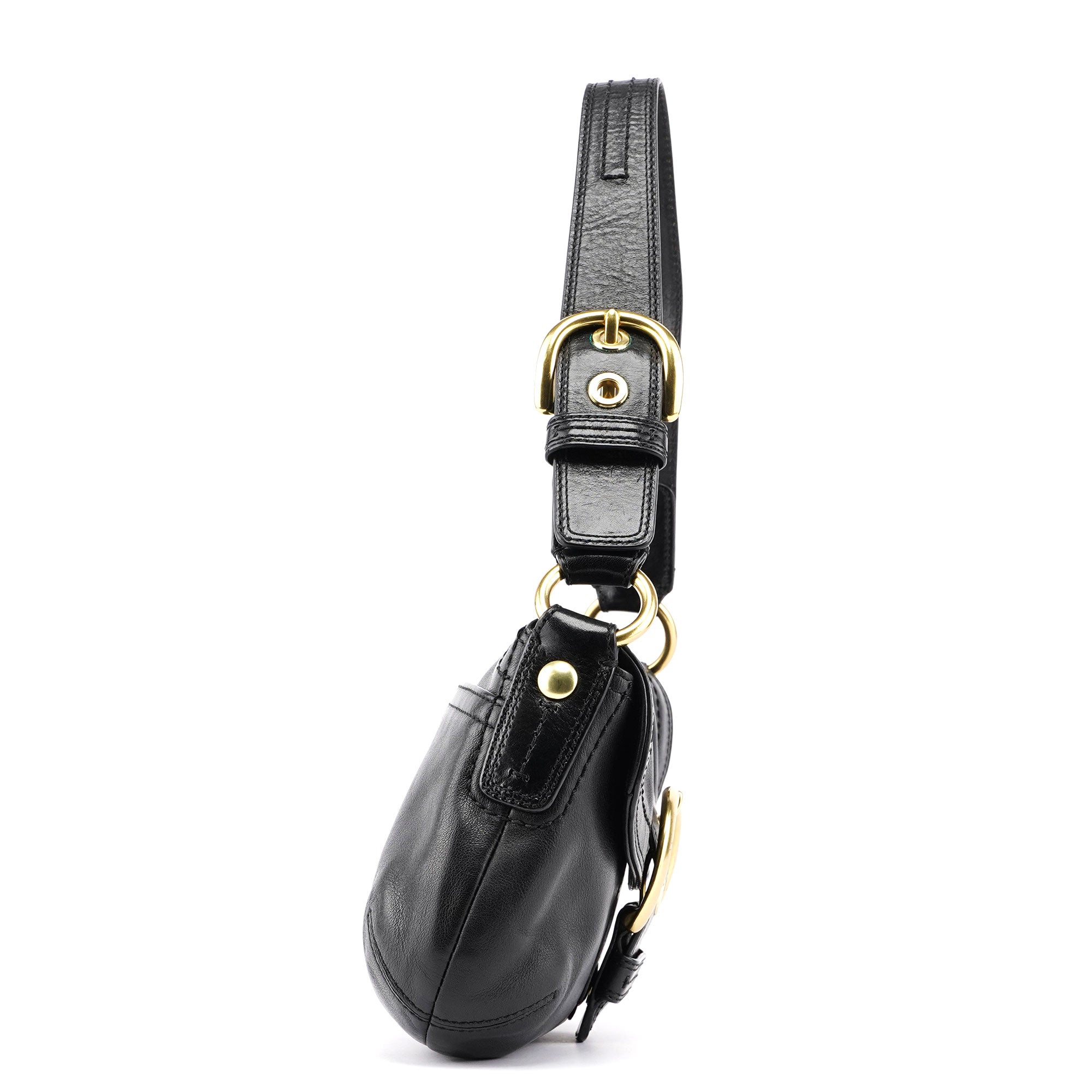 F11840 Black Leather Soho Shoulder Bag