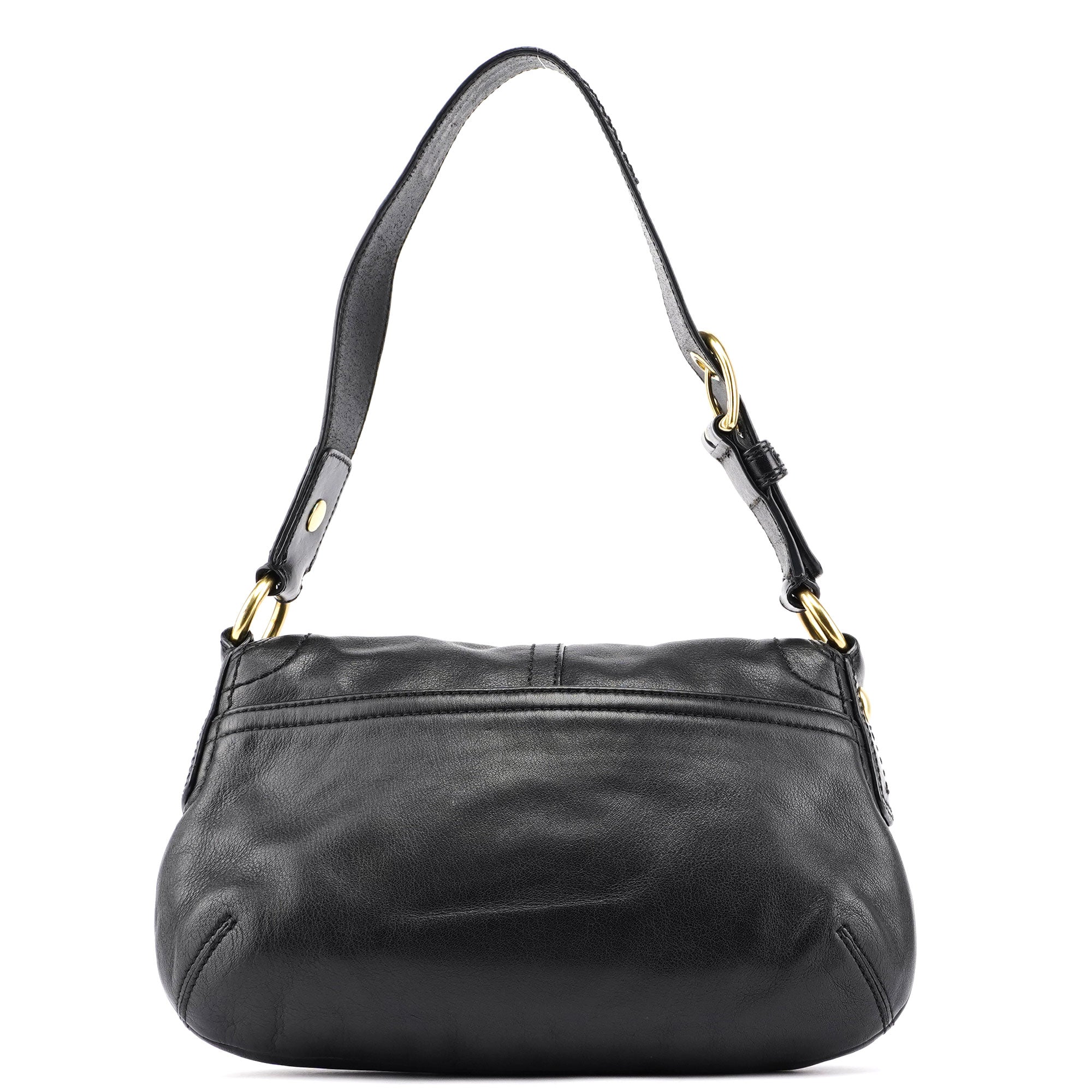 F11840 Black Leather Soho Shoulder Bag