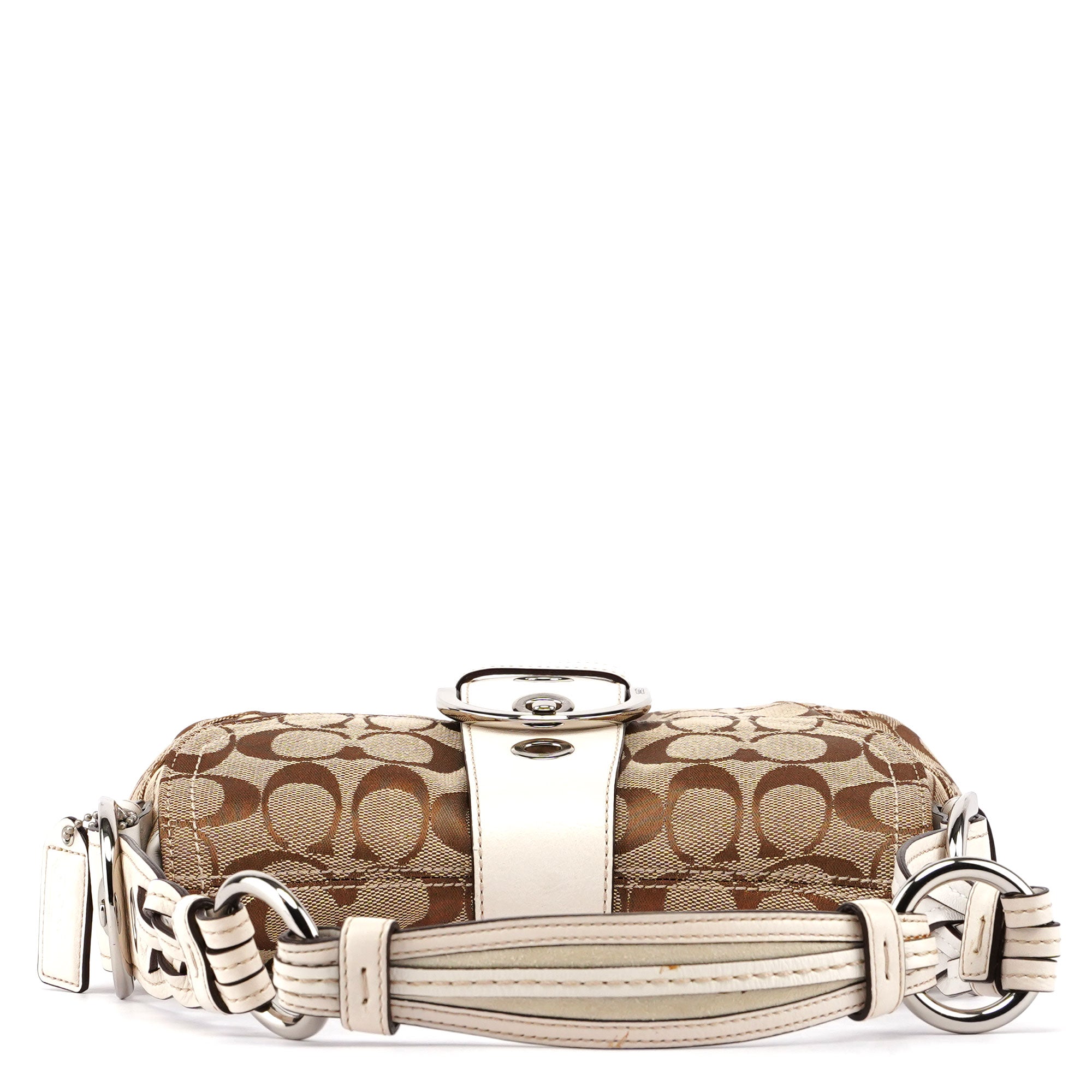 6171 Beige White Signature C Soho Bag