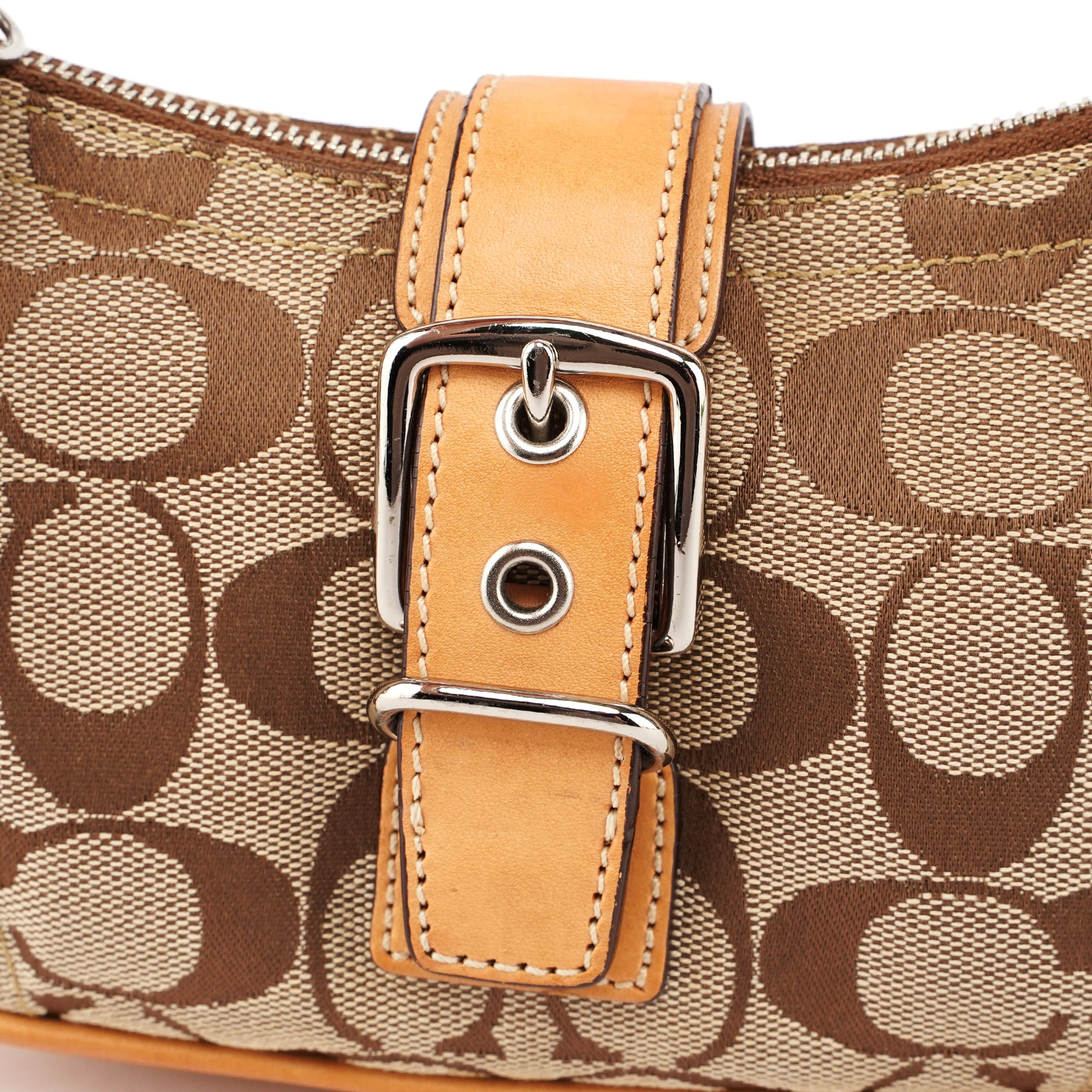 6362 Beige Signature C Soho Shoulder Bag