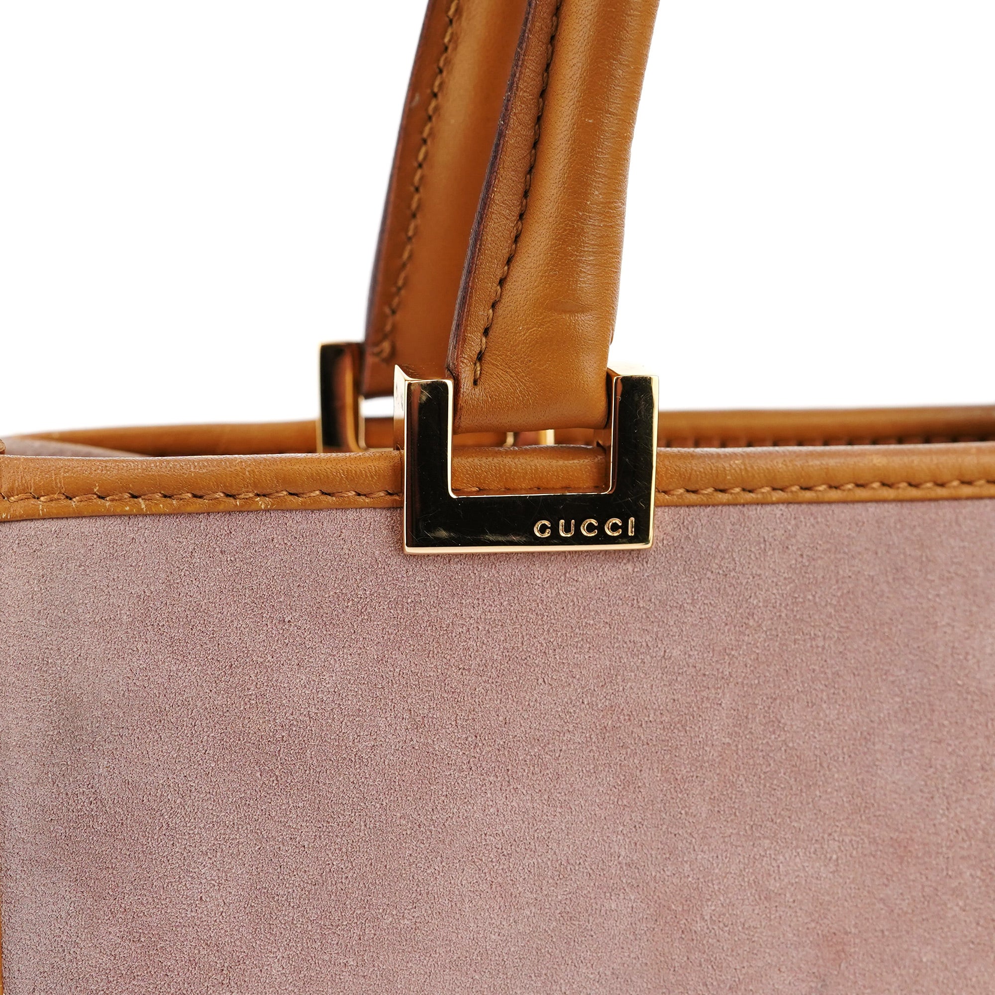 002 1065 Pink Suede Jackie Tote Bag