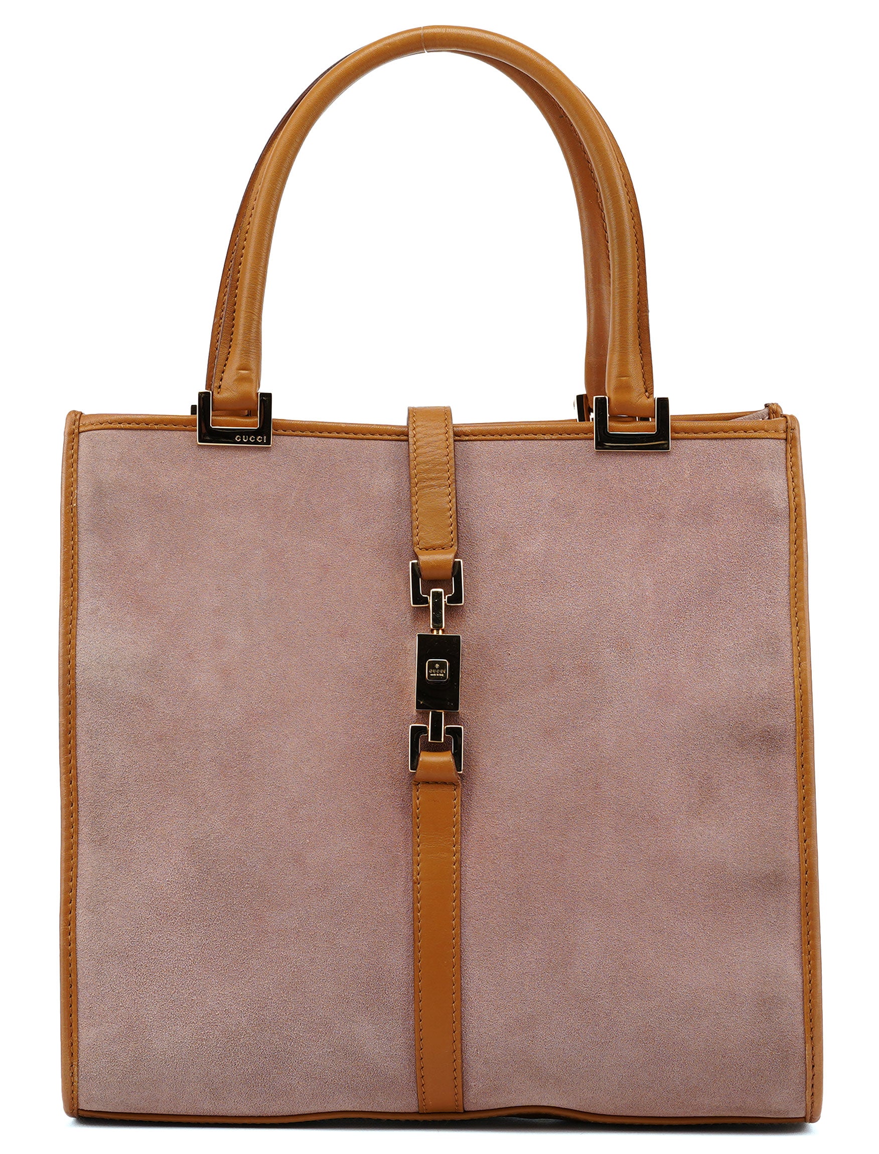 002 1065 Pink Suede Jackie Tote Bag