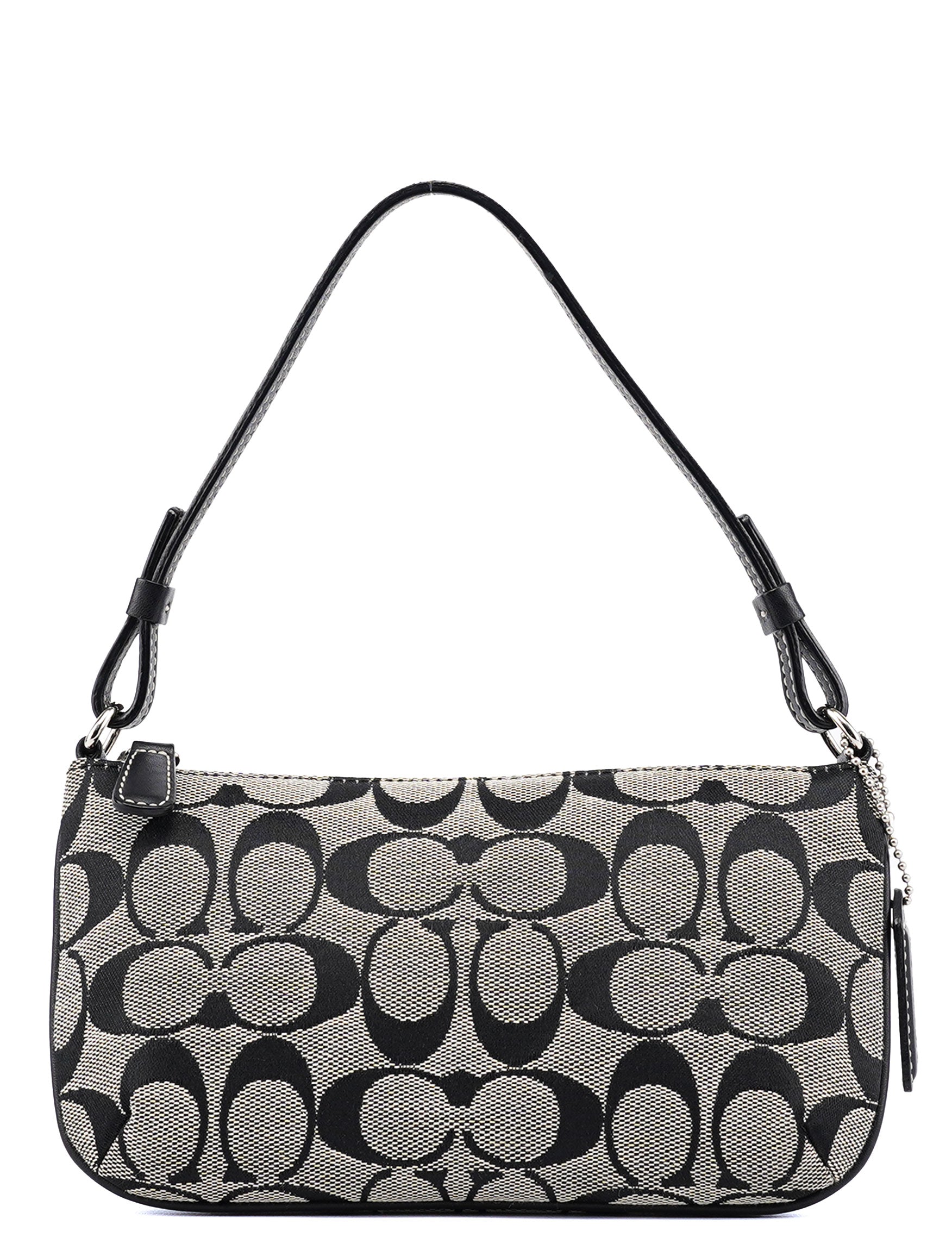 6393 Grey Signature C Demi Shoulder Bag