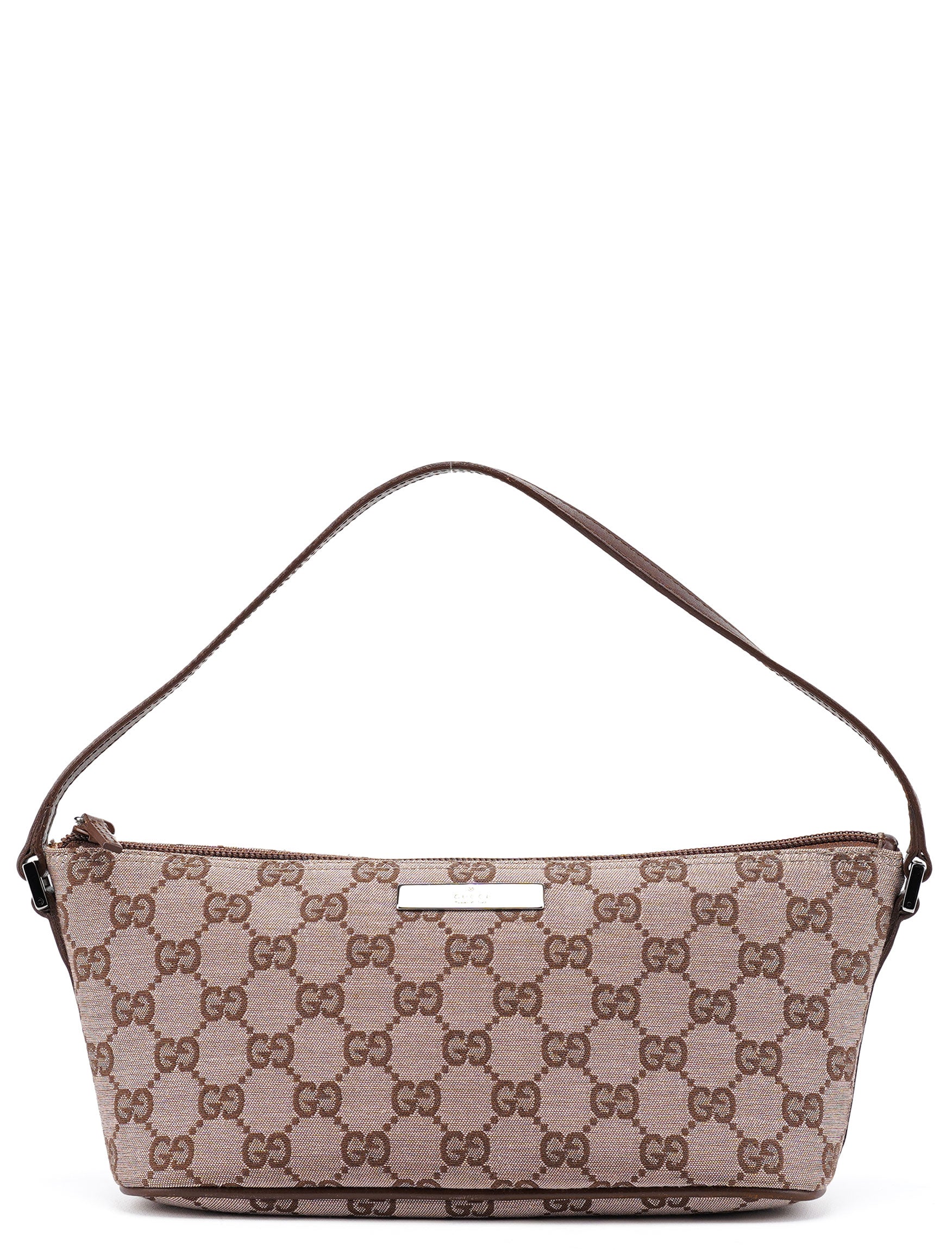 039 1103 Beige Brown GG Boat Pochette