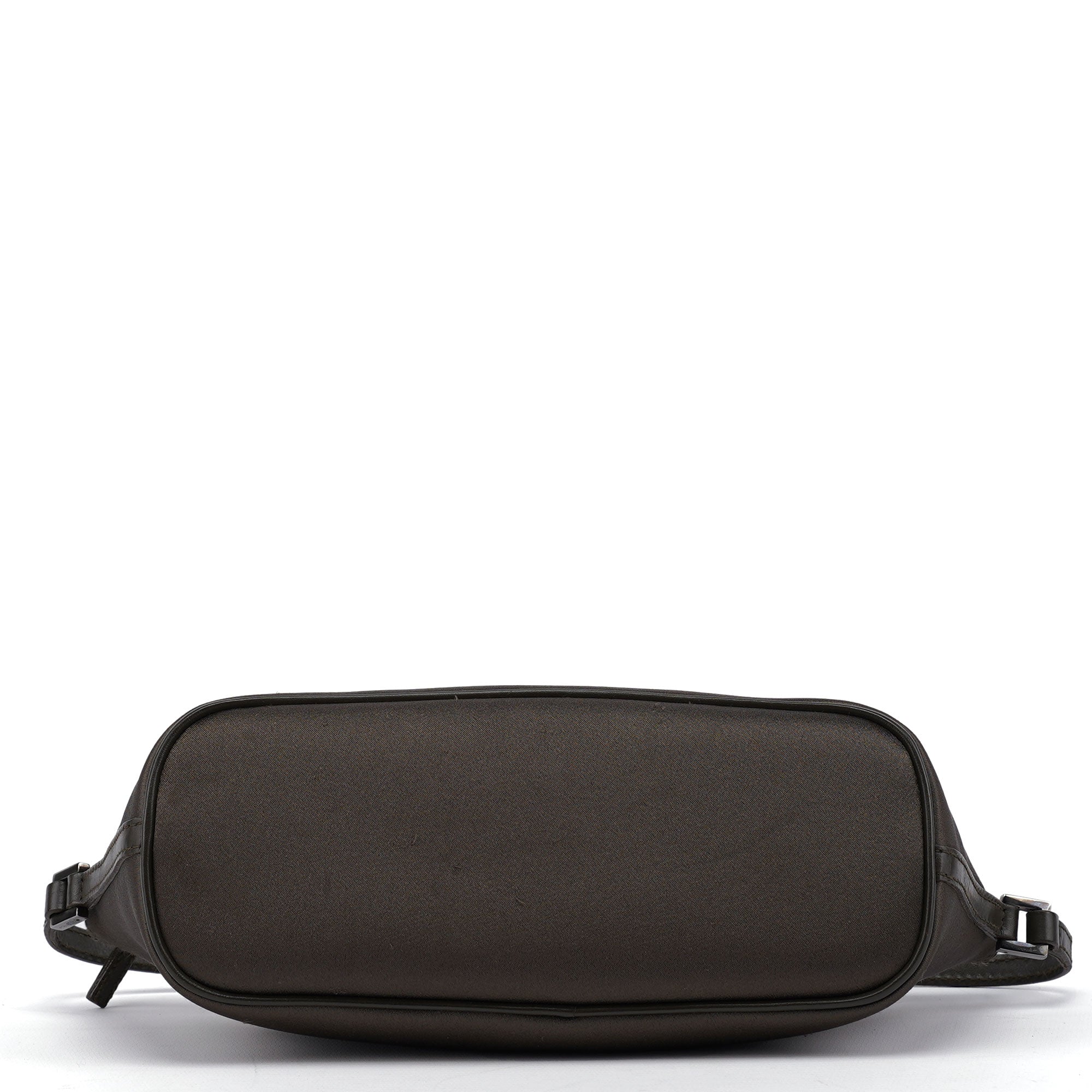 039 1103 Olive Satin Boat Pochette