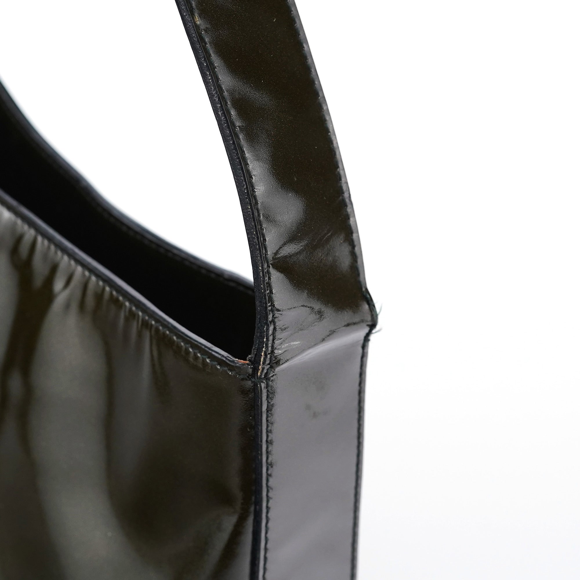 1998 Dark Green Patent Leather Asim Shoulder Bag